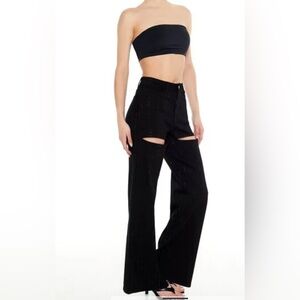 Forever 21 black rhinestones jeans